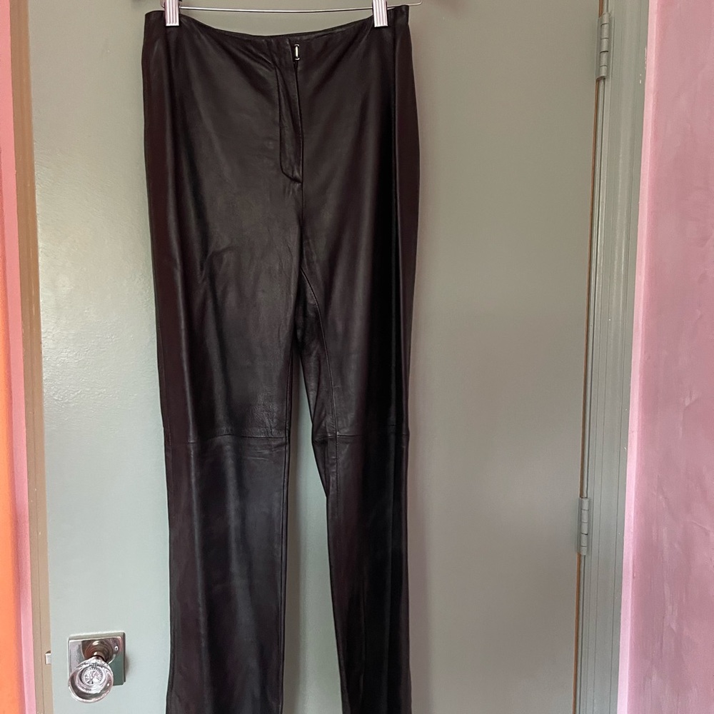 Black leather INC pants